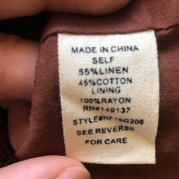 Forever 21 Linen Crop Top in Brown - Picture 7 of 8